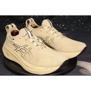 ASICS GEL-Nimbus 25 Shoes Mens Size 9 Beige Road Running Sneakers 1011B704